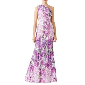 Bradgley Mischa  purple orchid gown one shoulder dress